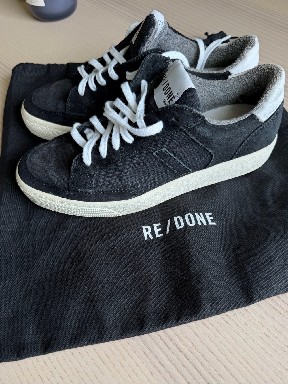 RE/DONE Skate Sneakers • Black/White • Size 38